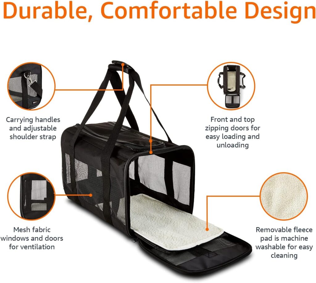 Amazon basics soft-sided mesh pet travel carrier review