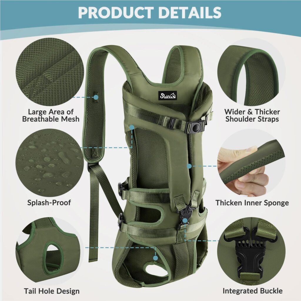 Lukovee dog backpack carrier (green x-large) review