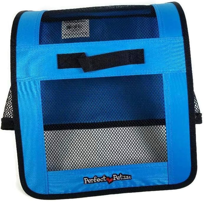 Pet Travel Bag for Originals Minis, Small Pet Carrier w/Mesh Nylon Lining, Dog Carrier for Medium Dogs, Versatile Kitten Carrier Puppy Carrier, Easy to Clean, Blue - Perfect Petzzz Pet Travel Bag for Originals Minis, Small Pet Carrier w/Mesh Nylon Lining, Dog Carrier for Medium Dogs, Versatile Kitten Carrier Puppy Carrier, Easy to Clean, Blue - Perfect Petzzz