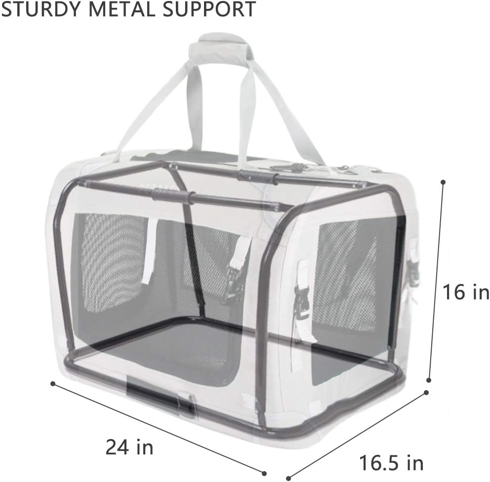 Petseek Extra Large Cat Carrier Soft Sided, Portable Small Dog Carrier for 2 Cats, 24x16.5x16 Car Travel Folding Comfortable Design with Bowl, Blue Petseek Extra Large Cat Carrier Soft Sided, Portable Small Dog Carrier for 2 Cats, 24x16.5x16 Car Travel Folding Comfortable Design with Bowl, Blue