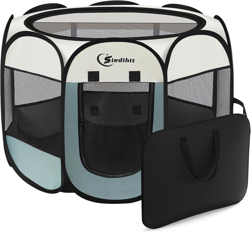 Siedihit dog cat playpen (grey small) review