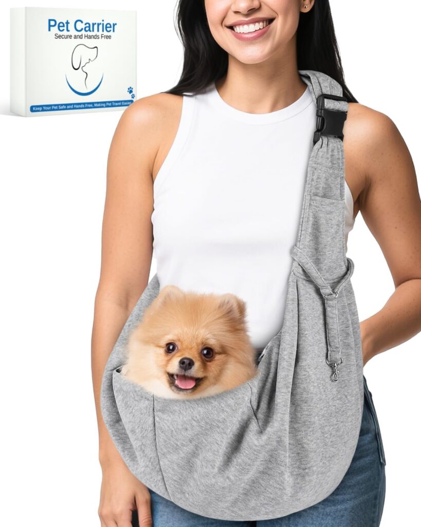Dog carrier sling for small dogs and cats