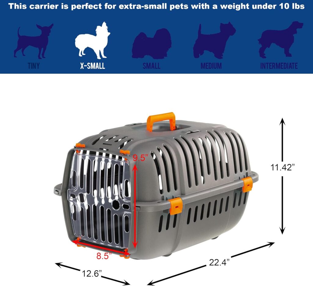 Ferplast Jet Pet Carrier: Value Dog Carrier Suitable for XS Dog Breeds Small Cats, Assembled Dimensions: 22L x 14.5W x 13H inches, Orange, (73043023PBUS) Ferplast jet pet carrier review