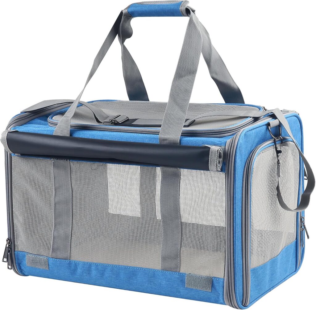 Large cat carrier dog soft-sided carrier (large_blue) review