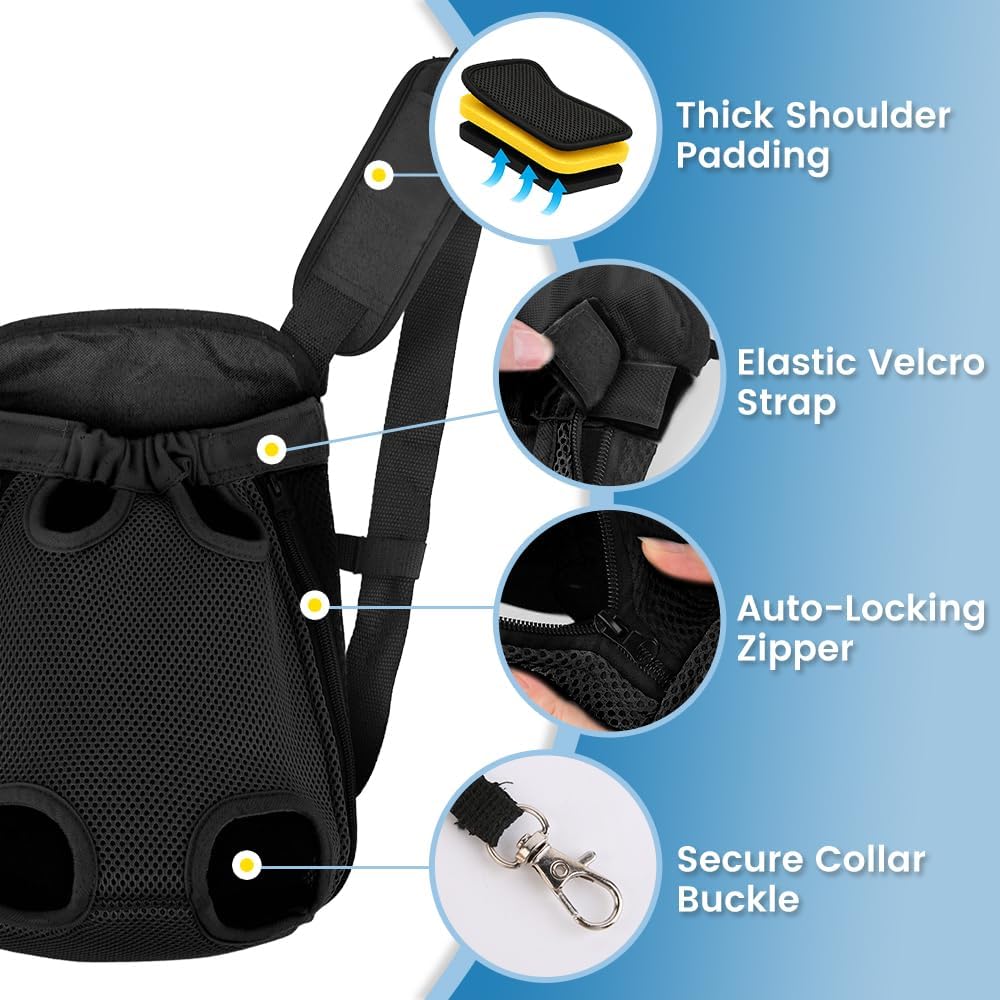 Mosago Dog Backpack Carrier, Adjustable Pet Front Carriers, Legs Out Carrying Sling Travel Bag for Small Medium Dogs 7-11 Lbs, Soft Wearable Puppy Chest Carry Backpacks for Walking/Hiking/Camping Mosago Dog Backpack Carrier, Adjustable Pet Front Carriers, Legs Out Carrying Sling Travel Bag for Small Medium Dogs 7-11 Lbs, Soft Wearable Puppy Chest Carry Backpacks for Walking/Hiking/Camping