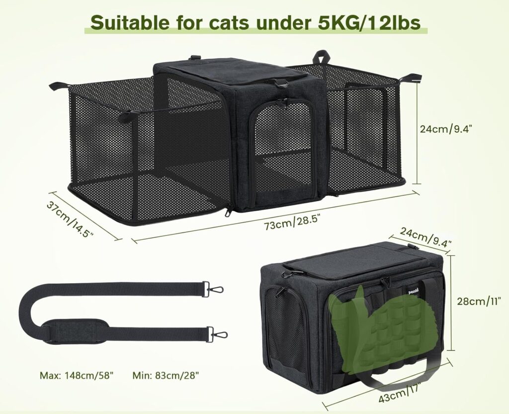 Pecute cat carrier expandable review
