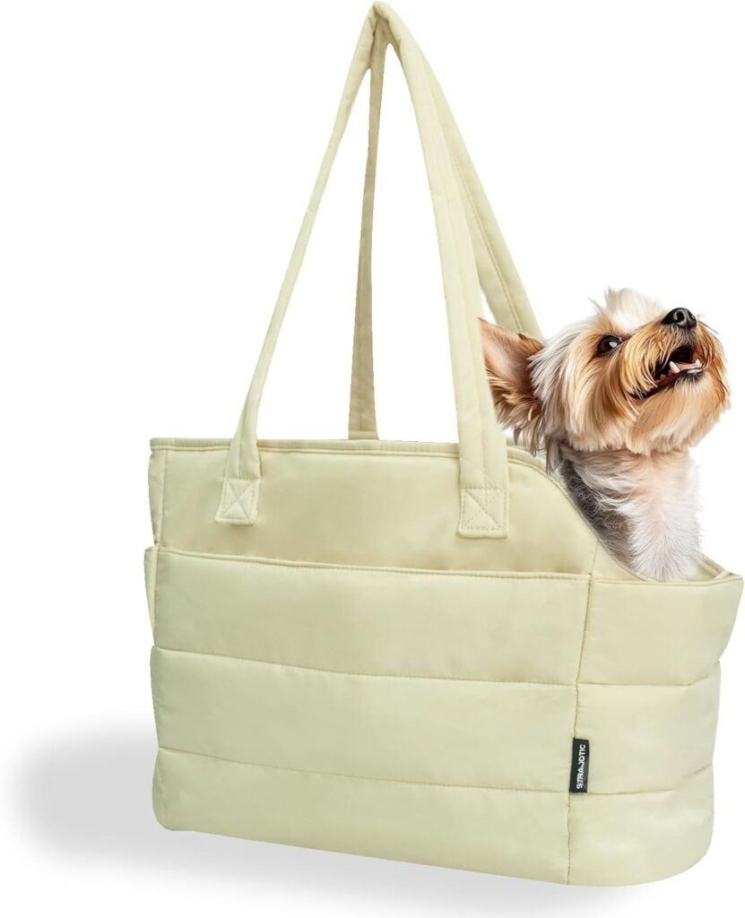 Lightweight puffy quilted dog purse carrier review