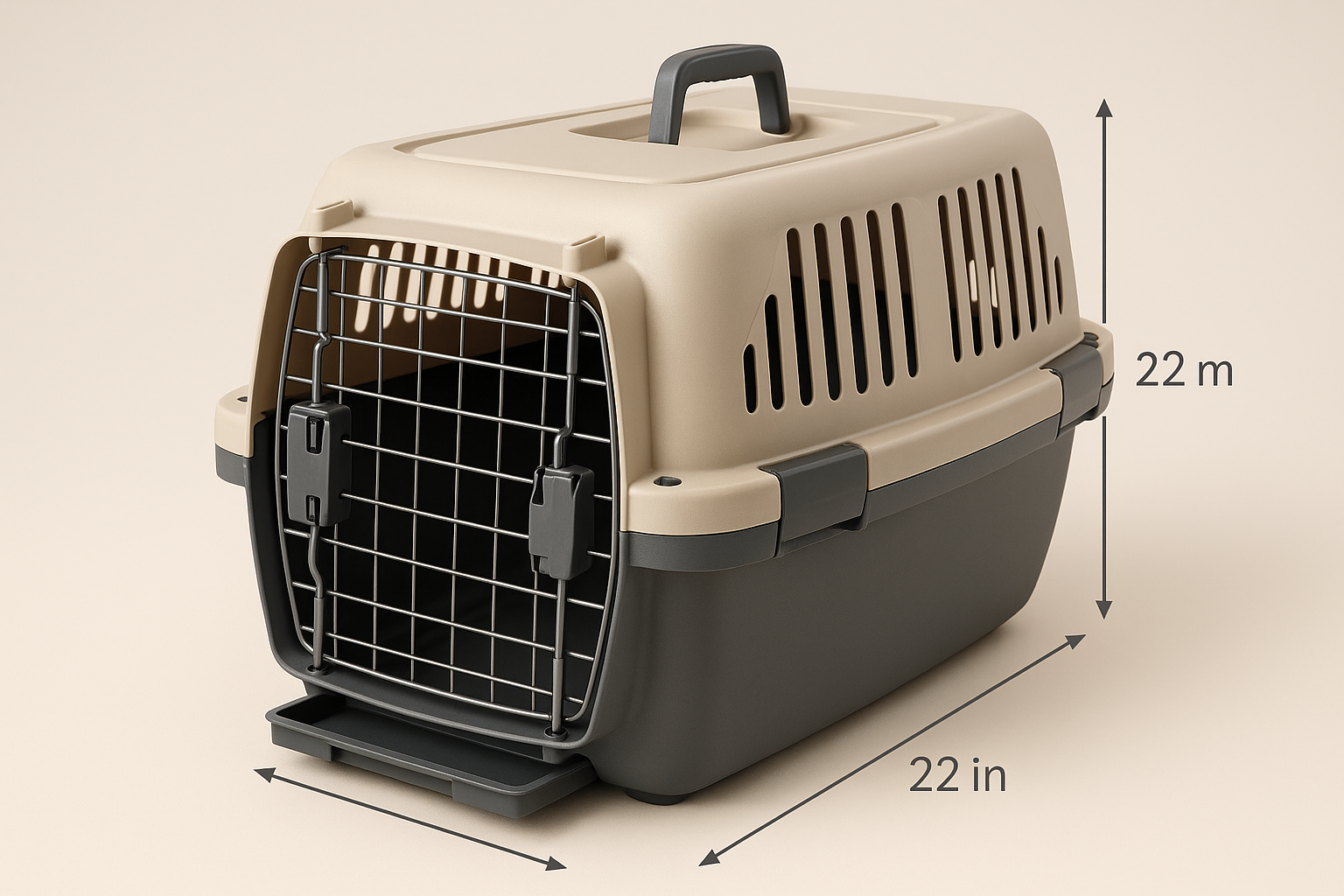 Athena Collection 22″ Hard-Sided Travel Pet Carrier for Small Dogs and Cats