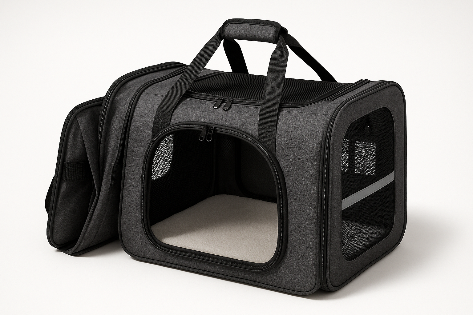 Cat Carriers, 17.7″x13″x13″ Collapsible Pets Travel Carriers Dog Carrier Pet Carrier(Up to 20lbs), Waterproof Airline Approved Soft Sided, Car Travel Portable Bag for Big Cats/Small Dogs