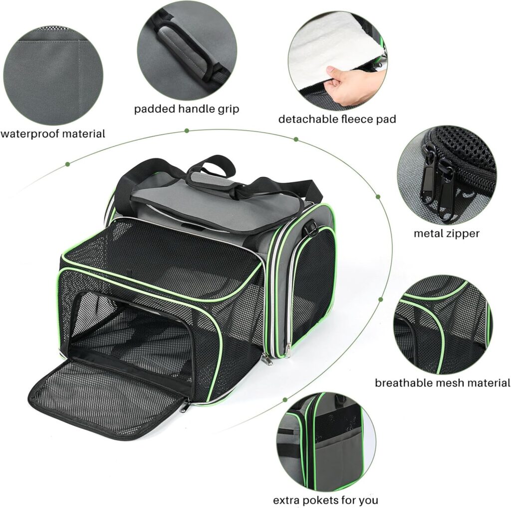 Gardner Pet Expandable Cat Carrier Airline Approved (18x12x12 in), 2-Side Square Extension Pet Travel Carrier for Medium Cats up to lbs, Mesh Soft-Sided Cat Carrier Bag Gardner Pet Expandable Cat Carrier Airline Approved (18x12x12 in), 2-Side Square Extension Pet Travel Carrier for Medium Cats up to lbs, Mesh Soft-Sided Cat Carrier Bag