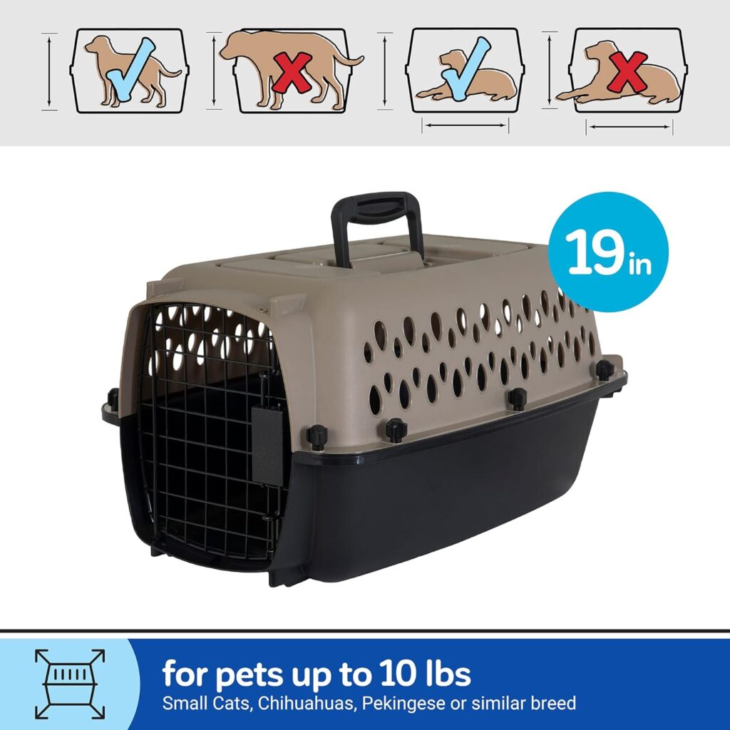 Petmate Vari Dog Kennel Portable Airline-Friendly Carriers Crates for Small Dogs and Puppies, Durable Plastic, Pet Carrier For Home and Travel, XS Extra Small For Dogs Up To Lbs, Taupe Petmate Vari Dog Kennel Portable Airline-Friendly Carriers Crates for Small Dogs and Puppies, Durable Plastic, Pet Carrier For Home and Travel, XS Extra Small For Dogs Up To Lbs, Taupe