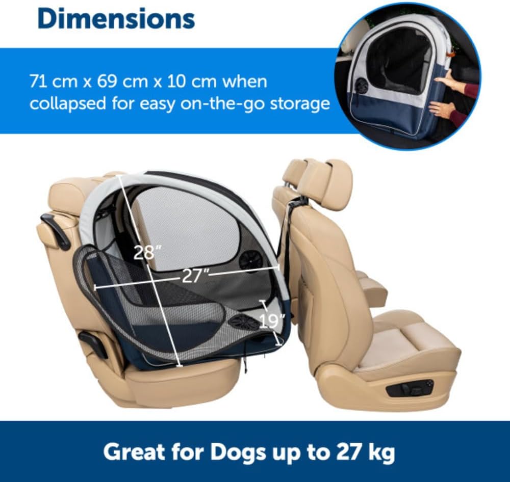 PetSafe Happy Ride Collapsible Dog Car Crate, Foldable Travel Crate for Pets Up to Lbs PetSafe Happy Ride Collapsible Dog Car Crate, Foldable Travel Crate for Pets Up to Lbs