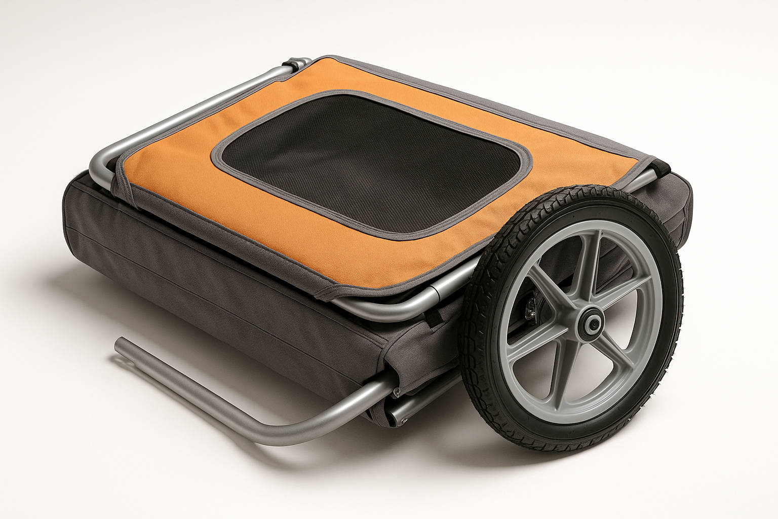 Schwinn 13-SC315 Rascal Bike Pet Trailer, For Small and Large Dogs, Lightweight, Tow with Bicycle, Up to 50 lbs. Small, Orange/Grey