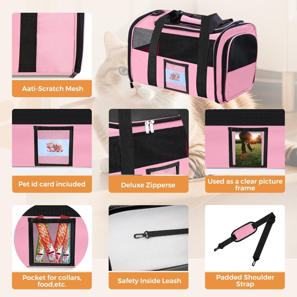 Cat Carriers Soft-Sided Cat Carrier Soft(Up to Lbs),Breathable Pet Bag