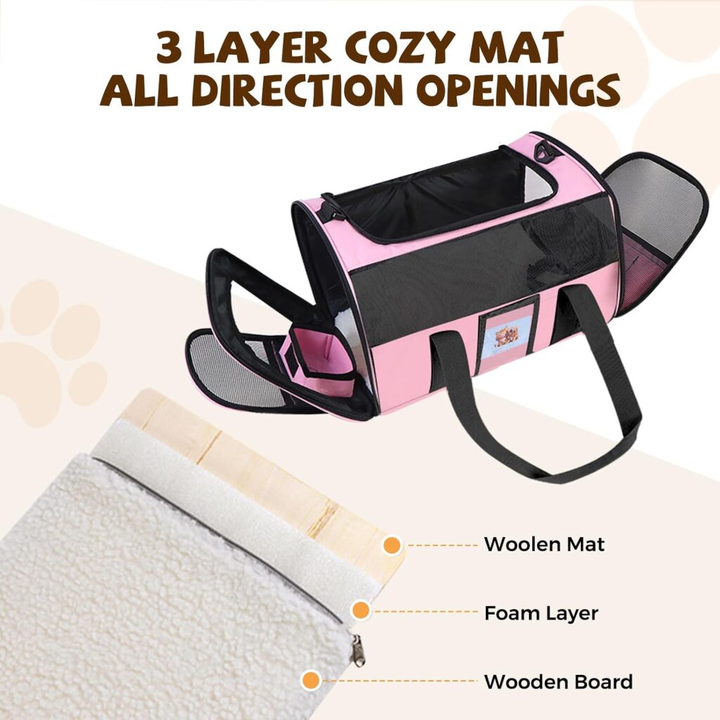 Cat Carriers Soft-Sided Cat Carrier Soft(Up to Lbs),Breathable Pet Bag