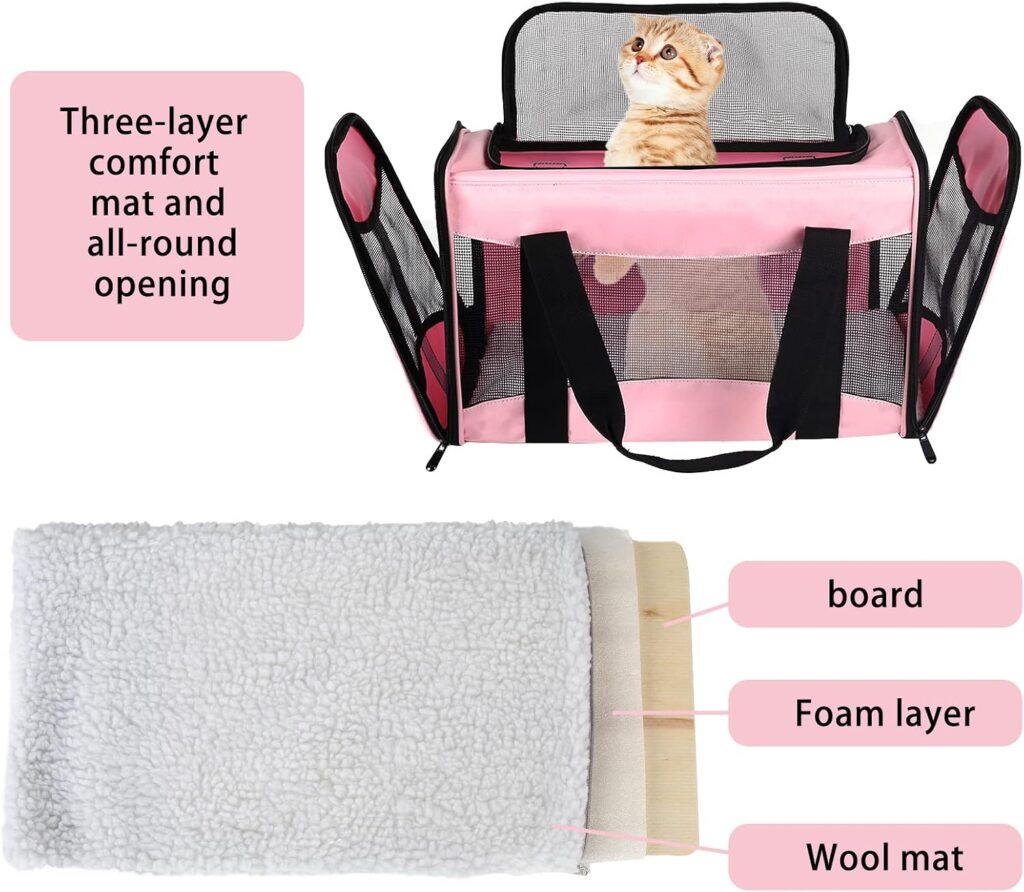https://www.amazon.com/dp/B0BTYPX9MH - top tasta cat Carrier Large Dog Cat Carriers Puppies up to 30Lbs, Big Dog Carrier Soft Sided, Collapsible Travel Puppy