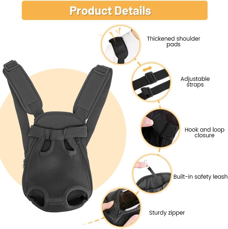 https://www.amazon.com/dp/B0CSCKVT8V - Inspack Dog Backpack Carrier/Cat Carrier, Adjustable Pet Front Carriers