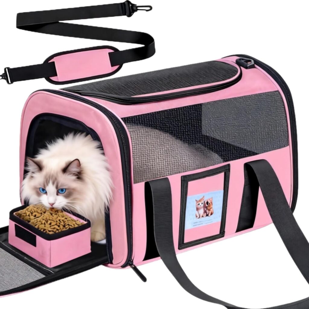 https://www.amazon.com/dp/B0F3C9ZFWH - Cat Carriers Soft-Sided Cat Carrier Soft(Up to Lbs),Breathable Pet Bag