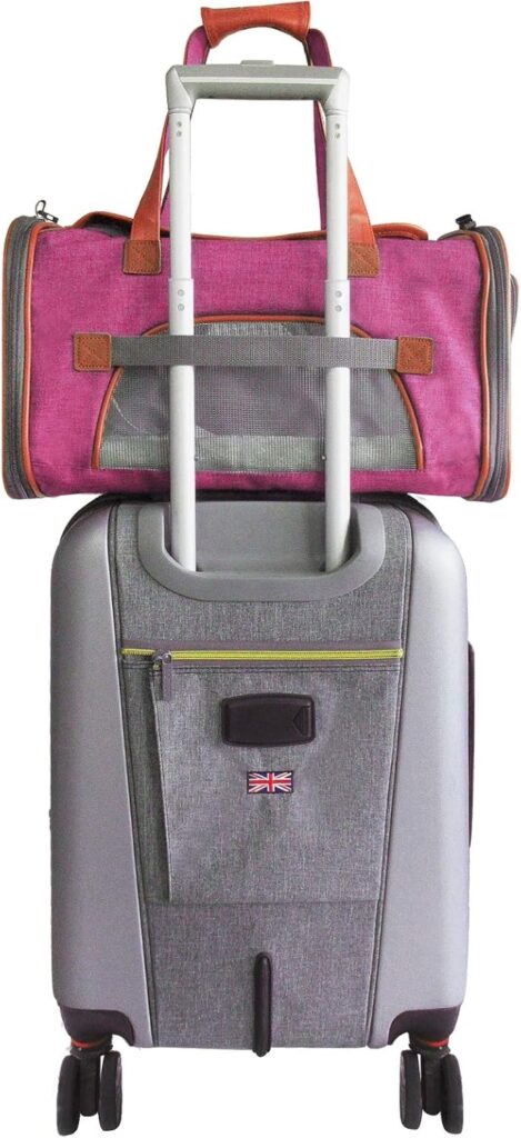 Mr. Peanut's Airline Approved Soft Sided Pet Carrier, Low Profile Gold Series Tote, Premium Brand Self Locking Zippers, Under