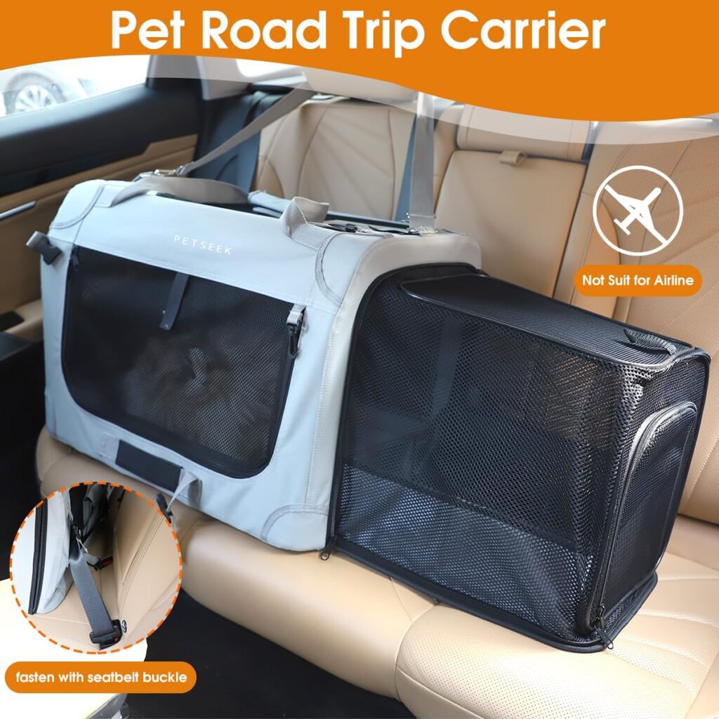 Product Name: Extra Large Expandable Cat Carrier Soft Sided for Car, Portable Small Dog Carrier for Cats, 24"x16.5"x16" Road Travel Folding Comfortable Design with Litter Box and Bowl review