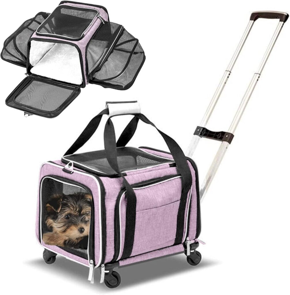 RUFF LIFE Airline Approved Expandable Premium Pet Carrier on Wheels- Two Sided Rolling Carrier- Designed for Dogs & Cats- Extra Spacious Soft Lined Carrier! (Black) (RL-PET-CARRIER-WHEELS) review