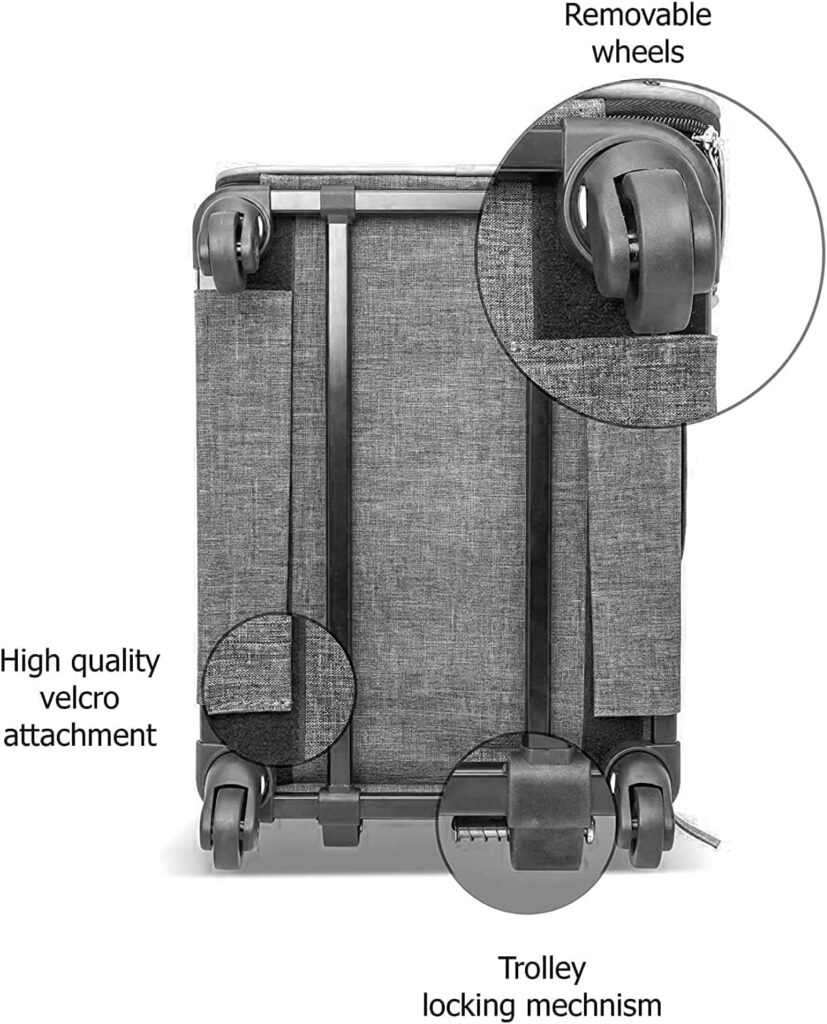 RUFF LIFE Airline Approved Expandable Premium Pet Carrier on Wheels- Two Sided Rolling Carrier- Designed for Dogs & Cats- Extra Spacious Soft Lined Carrier! (Black) (RL-PET-CARRIER-WHEELS) review