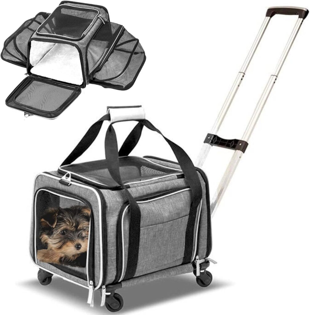 RUFF LIFE Airline Approved Expandable Premium Pet Carrier on Wheels- Two Sided Rolling Carrier- Designed for Dogs & Cats- Extra Spacious Soft Lined Carrier! (Black) (RL-PET-CARRIER-WHEELS) review