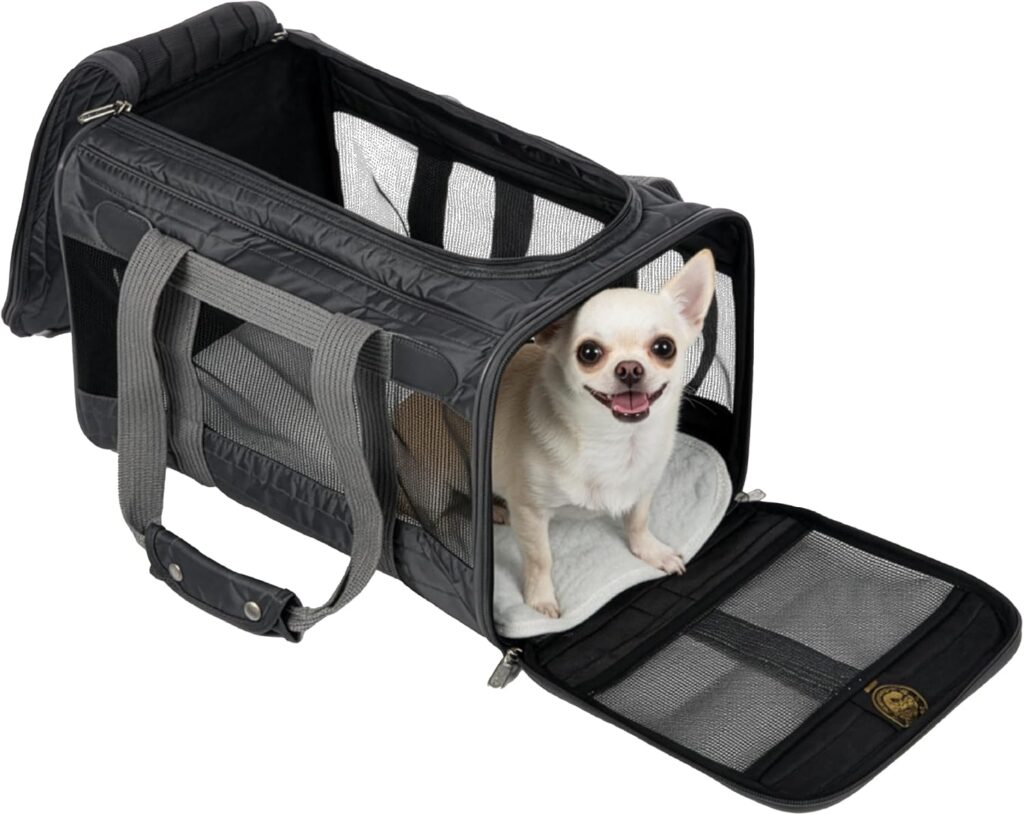 Sherpa Original Deluxe Travel Pet Carrier, Airline Approved & Guaranteed On Board - Charcoal Gray, Medium review