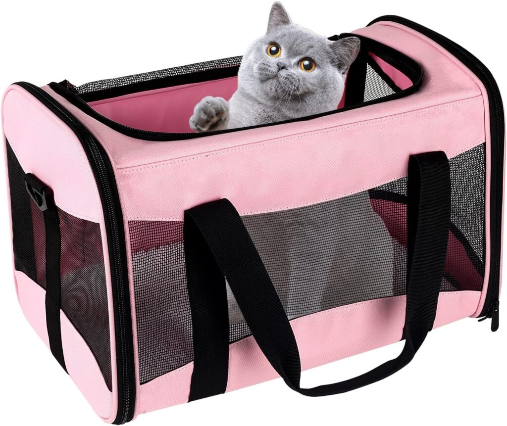 top tasta cat Carrier Large Dog Cat Carriers Puppies up to 30Lbs, Big Dog Carrier Soft Sided, Collapsible Travel Puppy