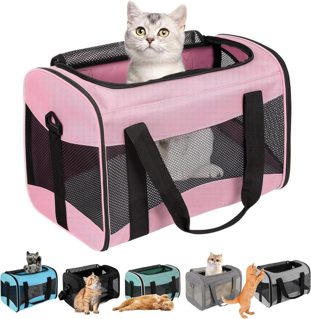 top tasta cat Carrier Large Dog Cat Carriers Puppies up to 30Lbs, Big Dog Carrier Soft Sided, Collapsible Travel Puppy
